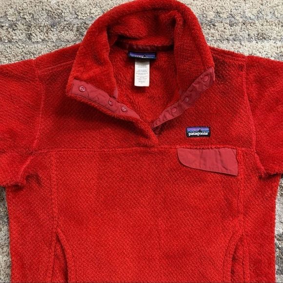 Patagonia Red ReTool Snap-T Pullover Sweater Small - Picture 4 of 9
